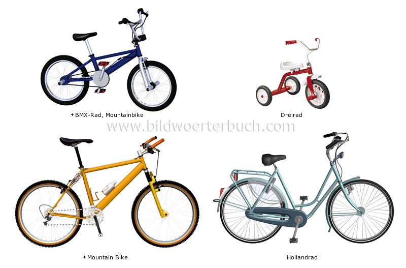 Beispiele für Fahrräder Bild