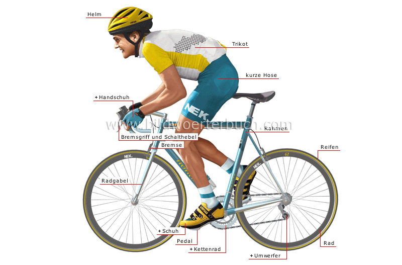 road-racing bicycle and cyclist image