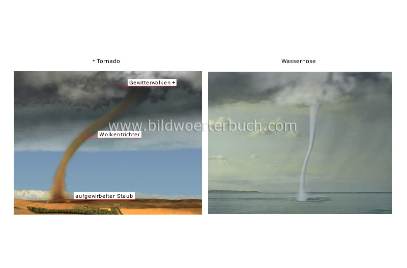 Tornado und Wasserhose Bild